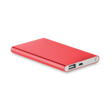 Aluminium Flat Power Bank 4000 mAh with Customized Logo